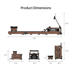 WR3L Tri-fold Water Rowing Machine