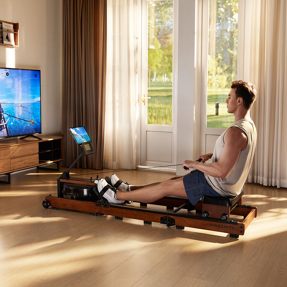 KingSmith WR3L Tri-fold Water Rowing Machine Compact Wooden