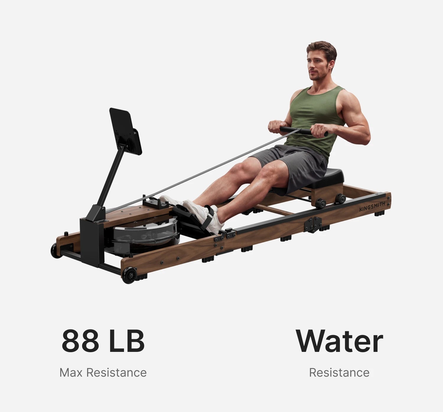 WalkingPad WR3L tri fold water rowing machine for smooth home rowing workouts
