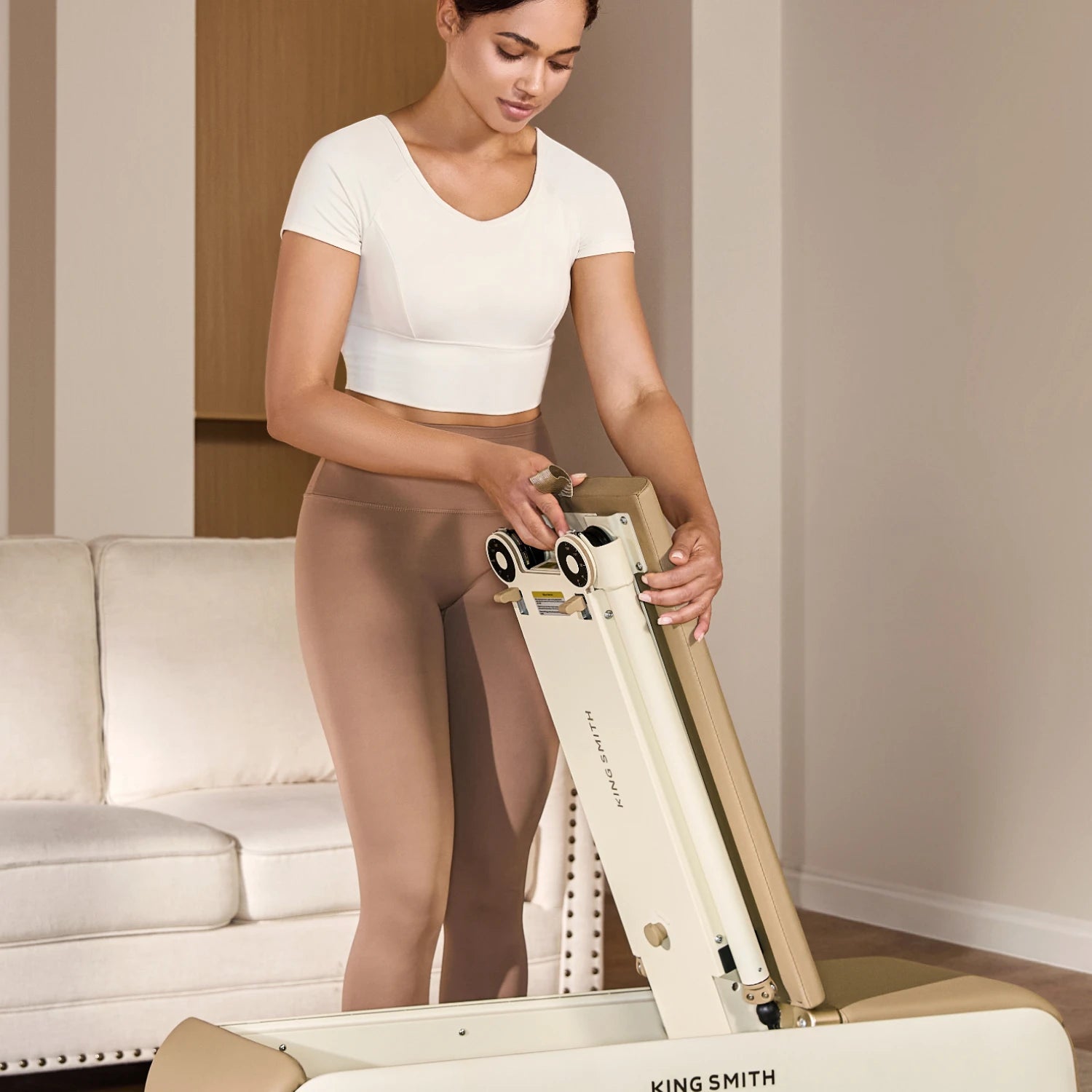 foldable pilates bench intuitive adjustment mechanism setup