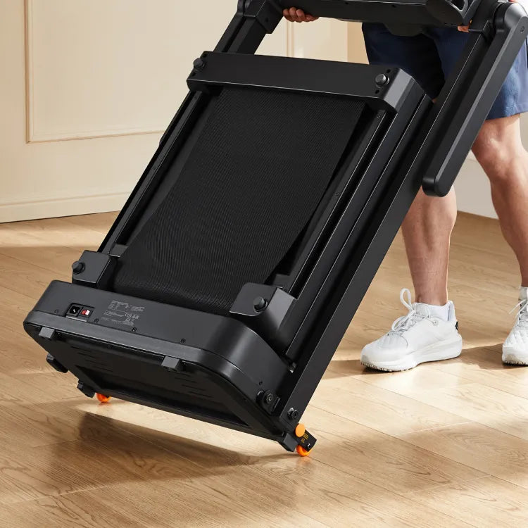 WalkingPad MX10 treadmill with transport wheels for easy movement around the home