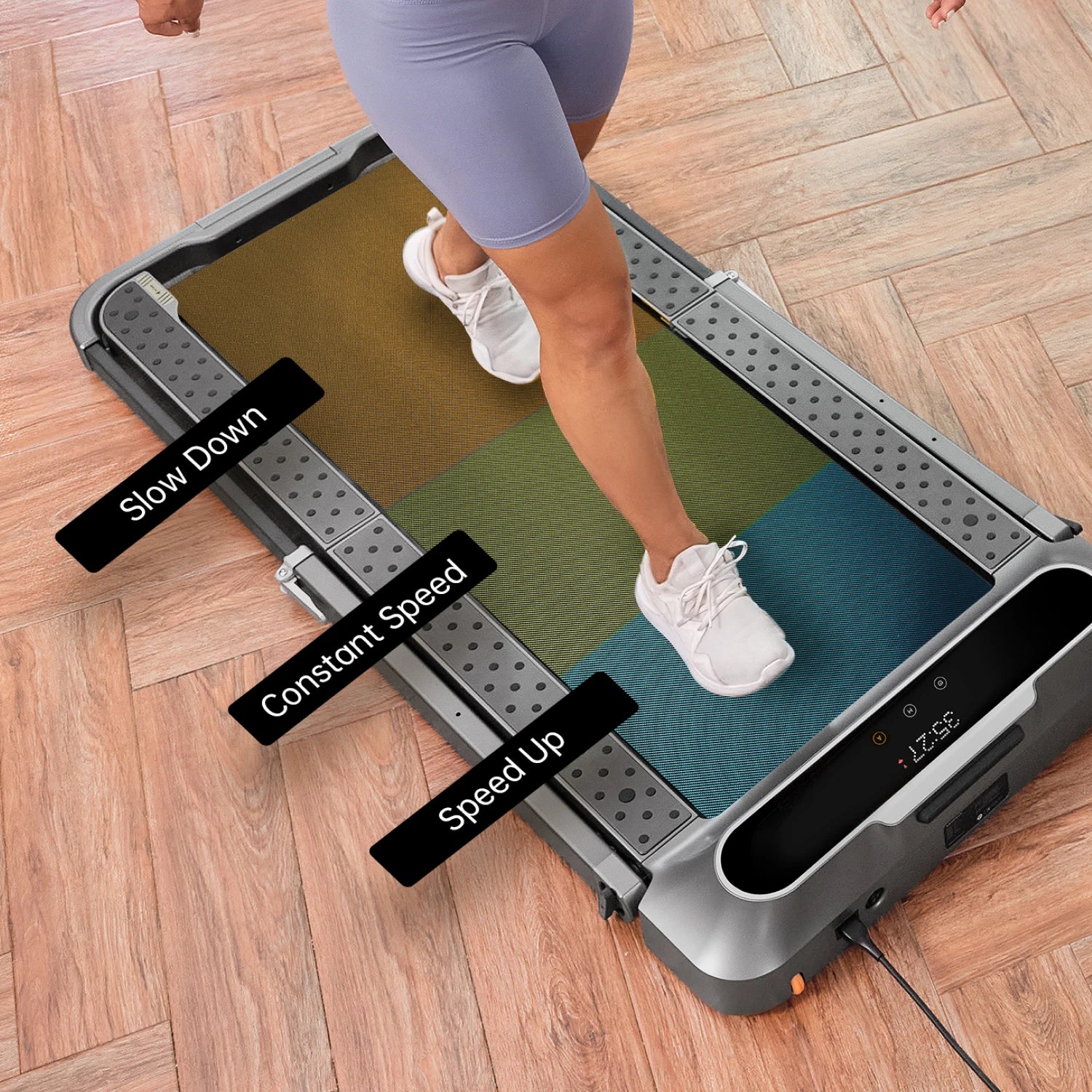 WalkingPad R2 treadmill smart foot sense control adjusts speed automatically based on positi
