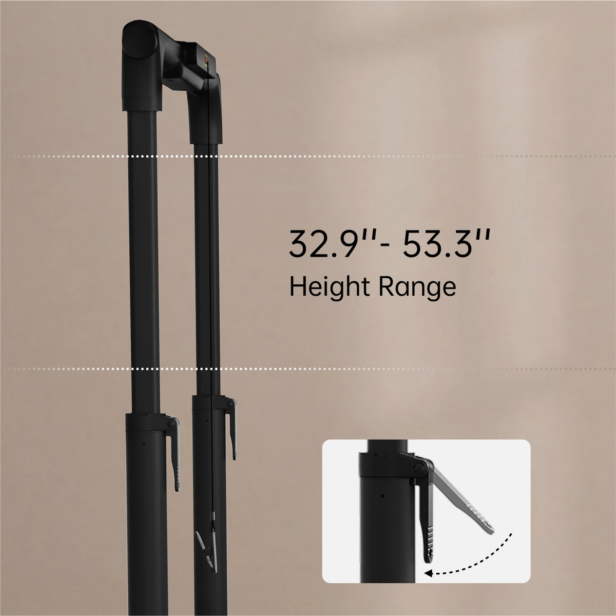 WalkingPad R3 Hybrid treadmill adjustable handrail height for personalized comfort