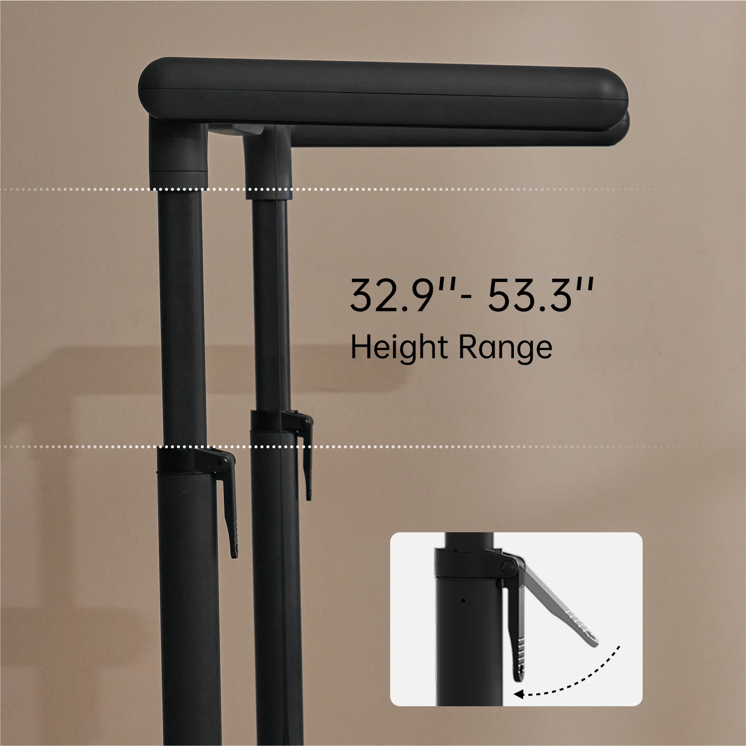 WalkingPad R3 Hybrid Plus treadmill adjustable handrail height for personalized comfort