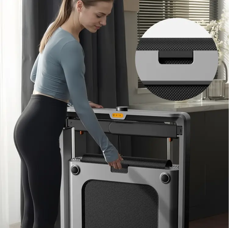Safe locking system on the WalkingPad X214 foldable treadmill for secure storage