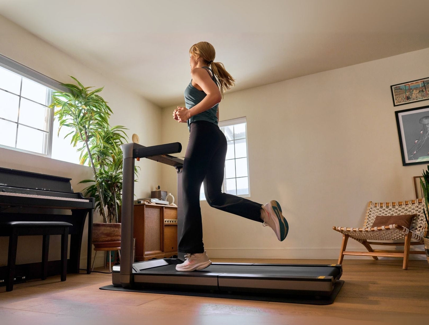 Run, walk, and film your progress without giving up your room.