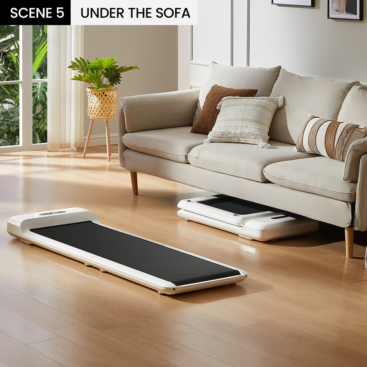 WalkingPad C2 Foldable Walking Treadmill Under the sofa