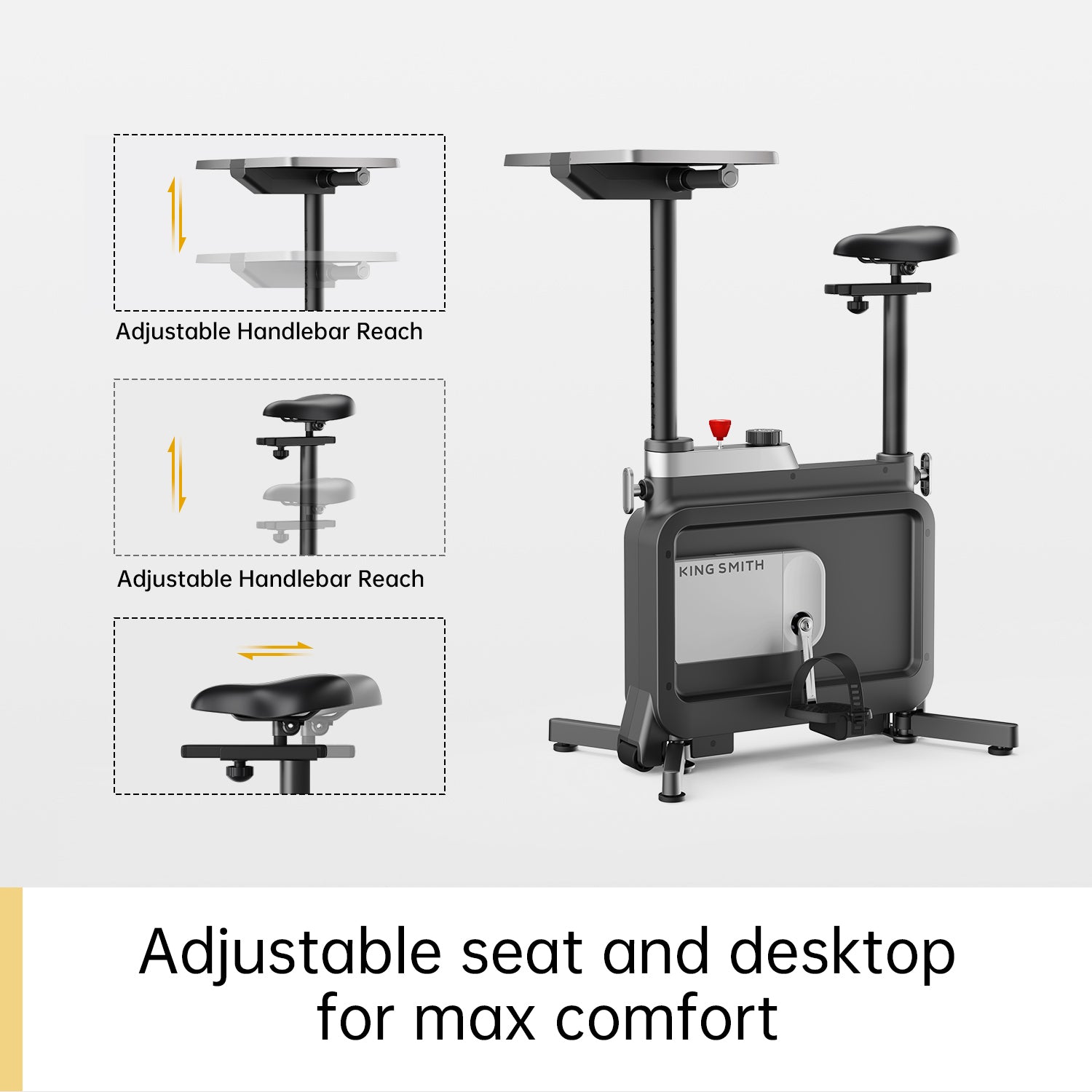 W1B Foldable Exercise Bike, Under Desk Bike