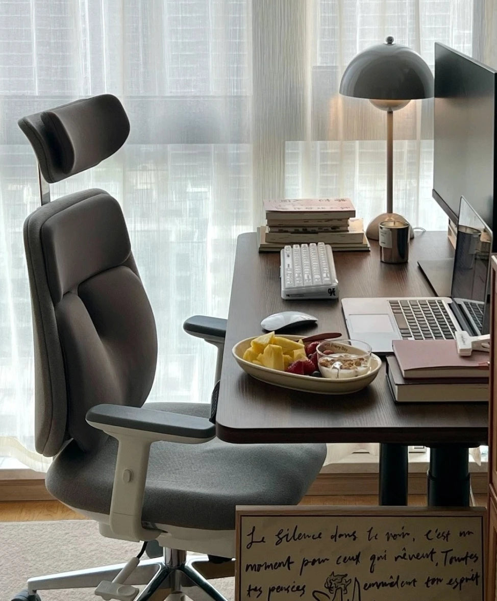 Air-Smart ergonomic office chair in various home office setups, showcasing versatile placement