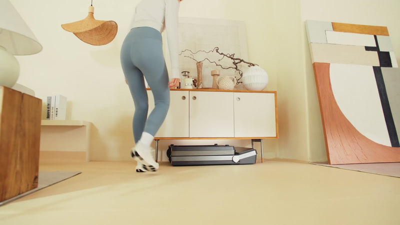 WalkingPad Z3 treadmill used under desk for walking while working at home