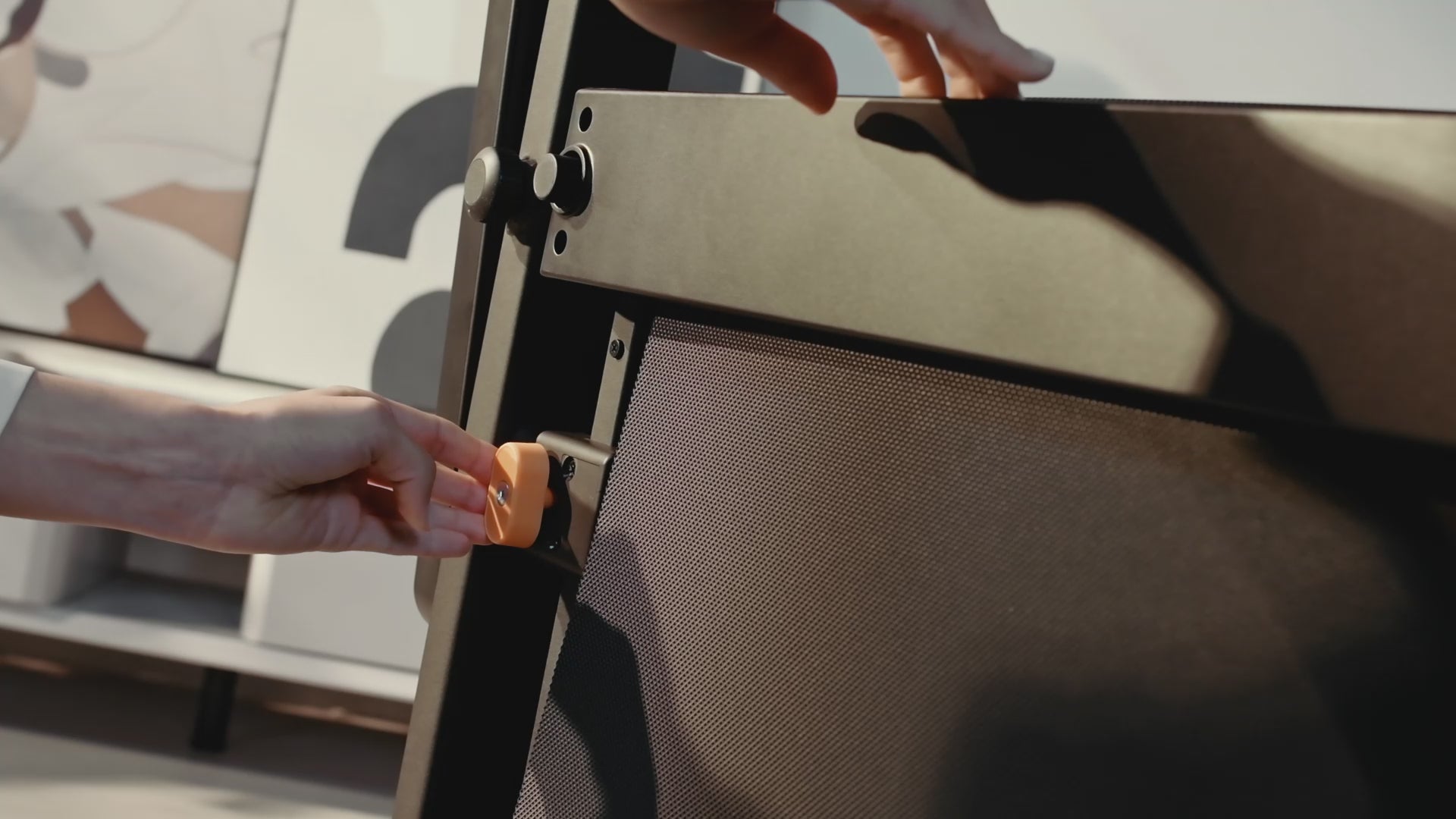 Load video: [video]WalkingPad MX10 treadmill home workout demonstration in a modern living room
