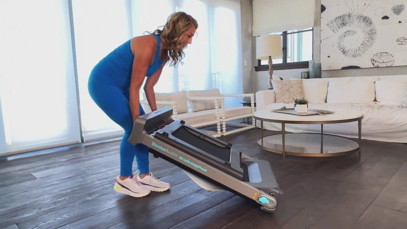 WalkingPad Denise Austin treadmill foldable design for indoor running and home workouts