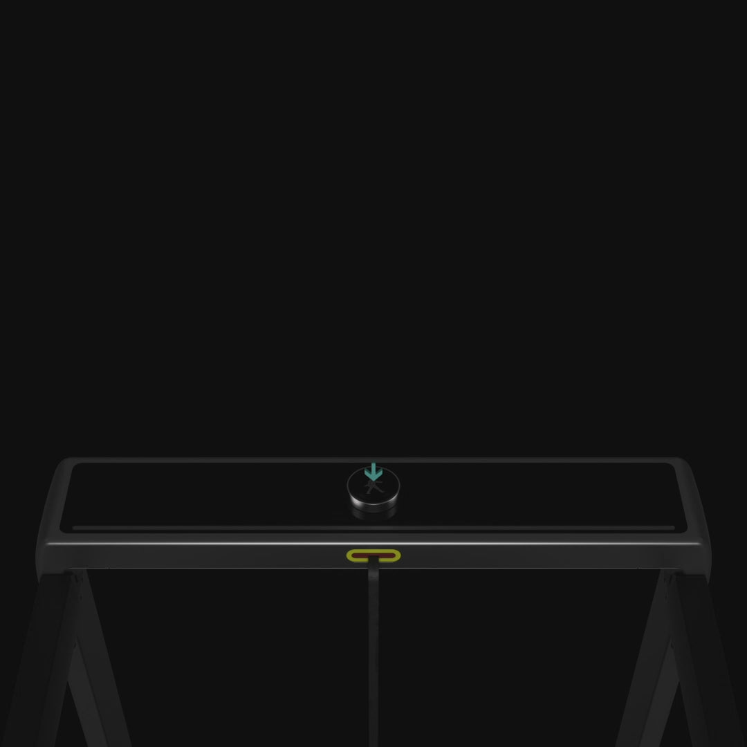 Load video: WalkingPad X25 plus foldable treadmill overview video showing indoor running and home workouts