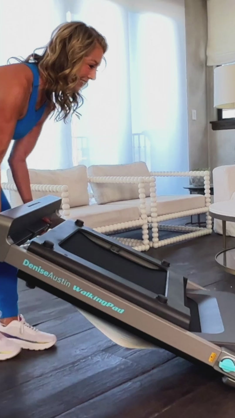 WalkingPad Denise Austin treadmill foldable design for indoor running and home workouts