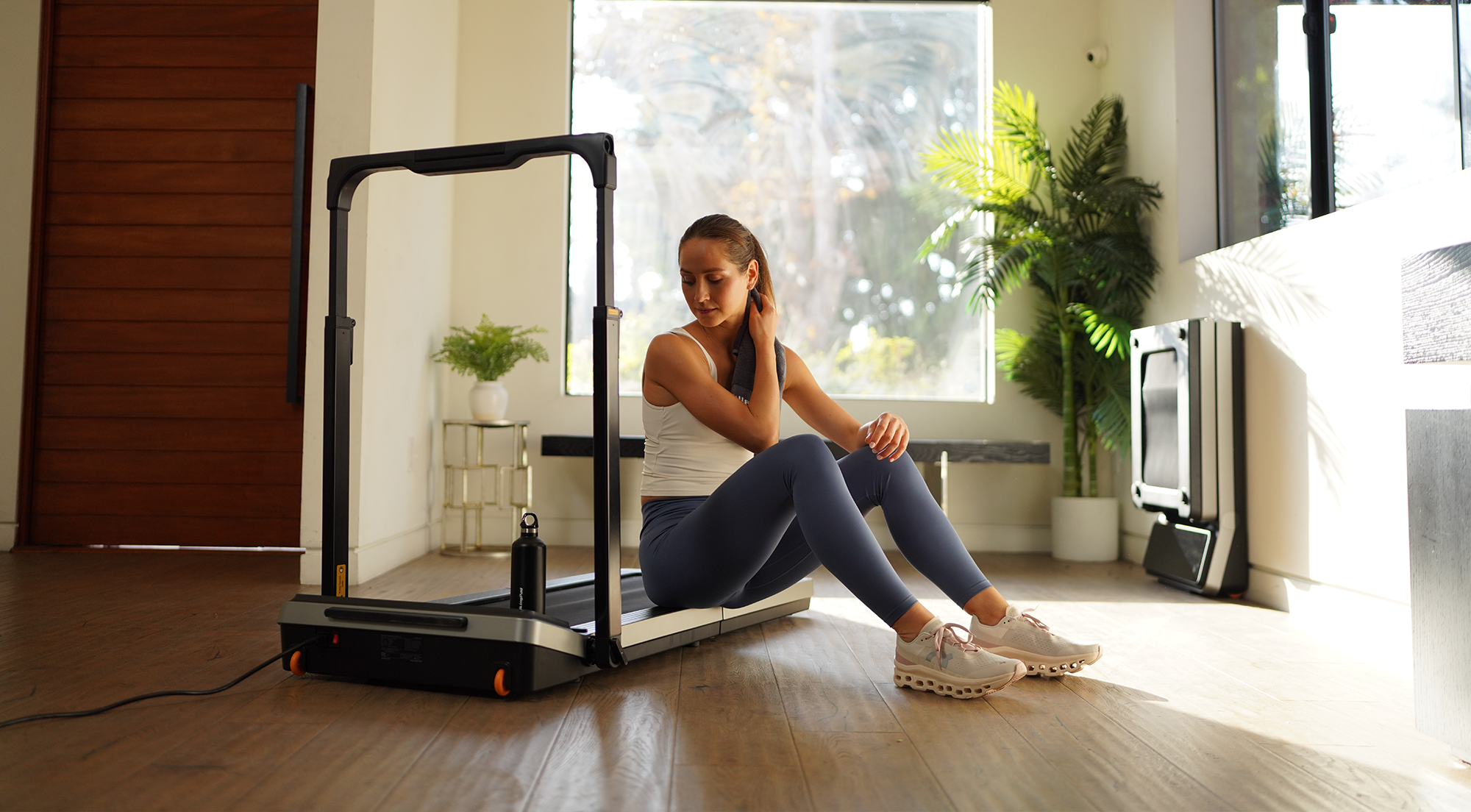 Load video: [video]  WalkingPad Z3 Hybrid foldable treadmill overview video showing indoor running and home workouts