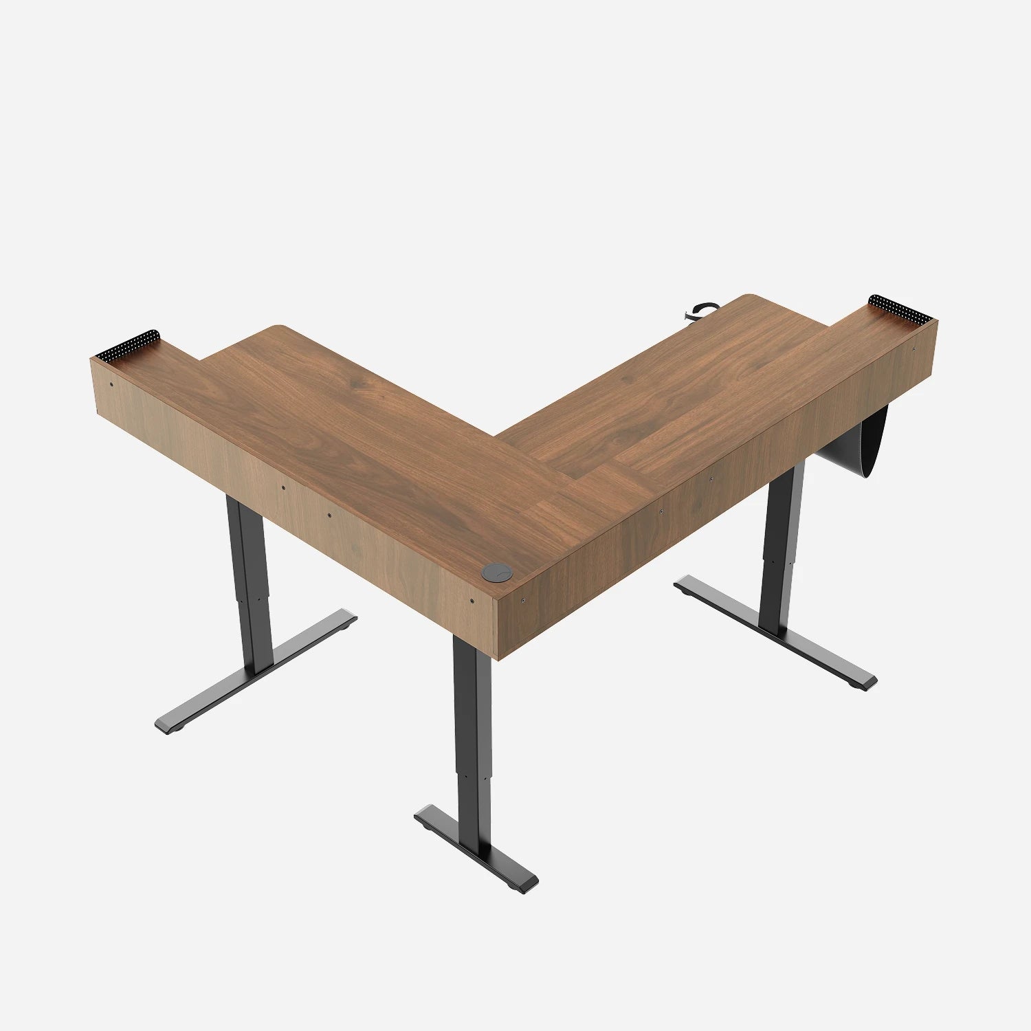 L-Shape With Drawer Standing Desk