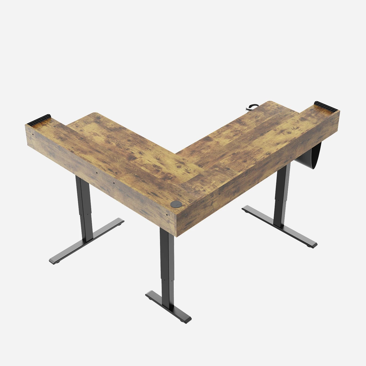 L-Shape With Drawer Standing Desk