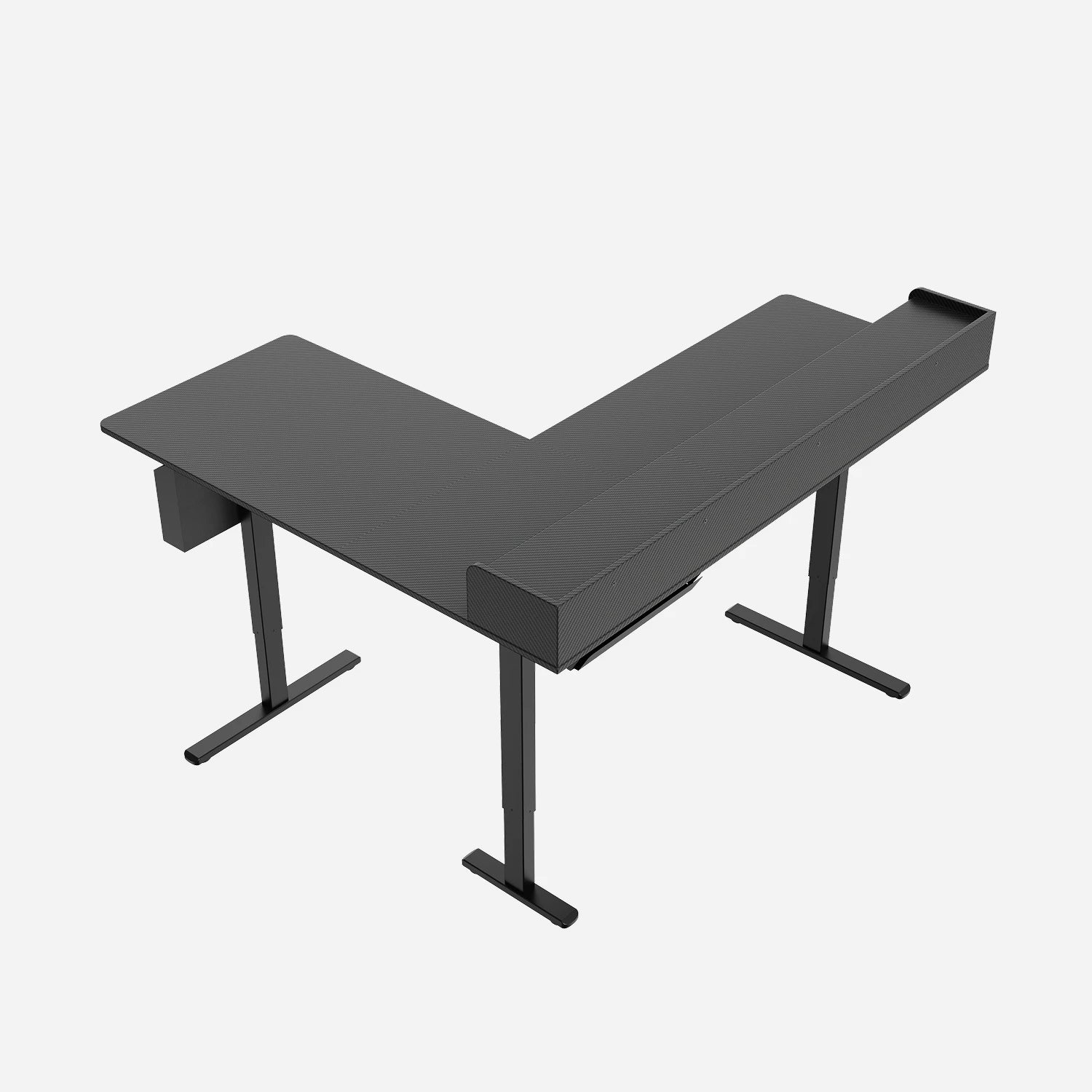 L-Shape With Keyboard Tray Standing Desk