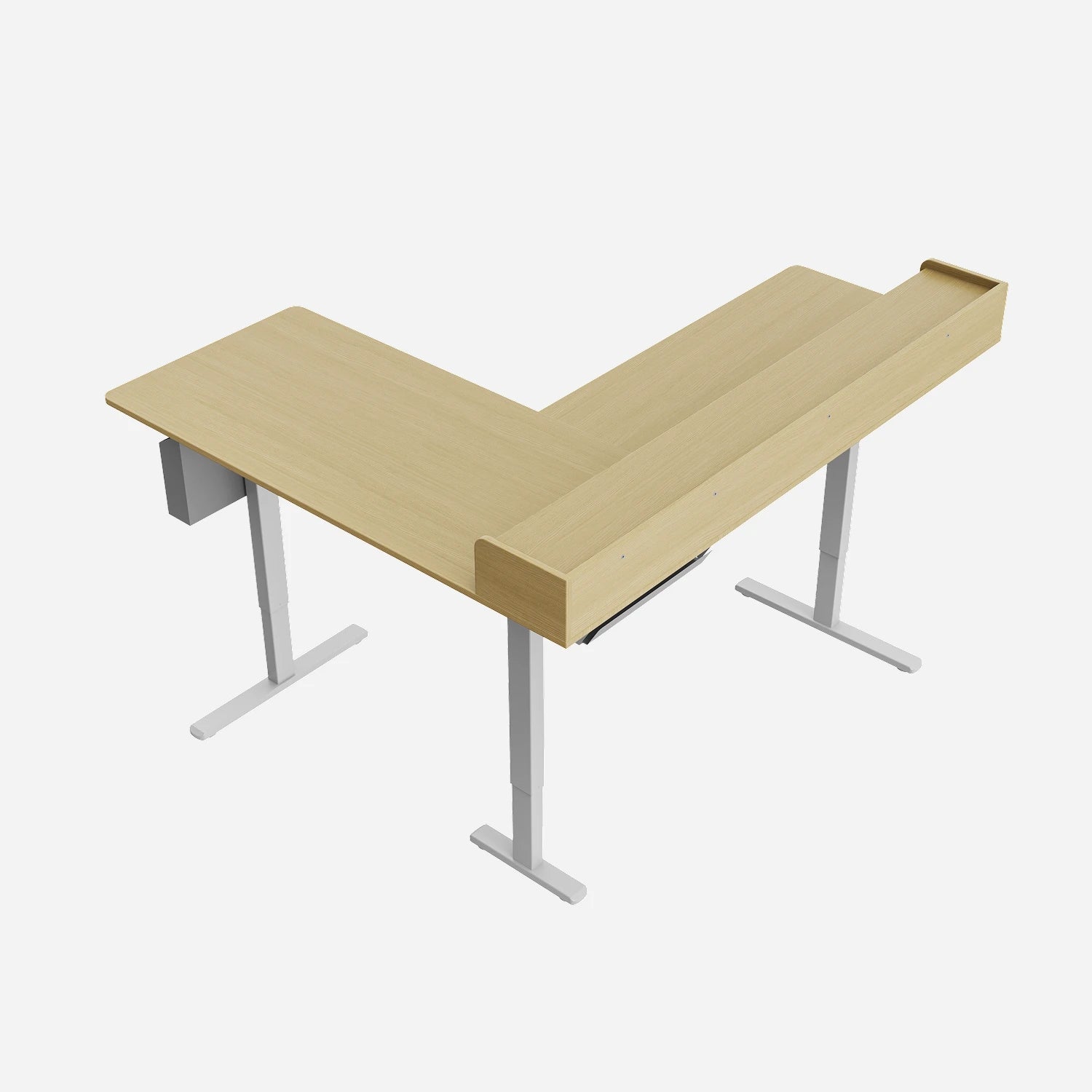L-Shape With Keyboard Tray Standing Desk