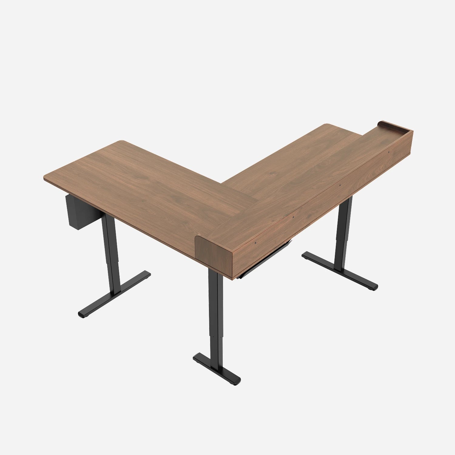L-Shape With Keyboard Tray Standing Desk