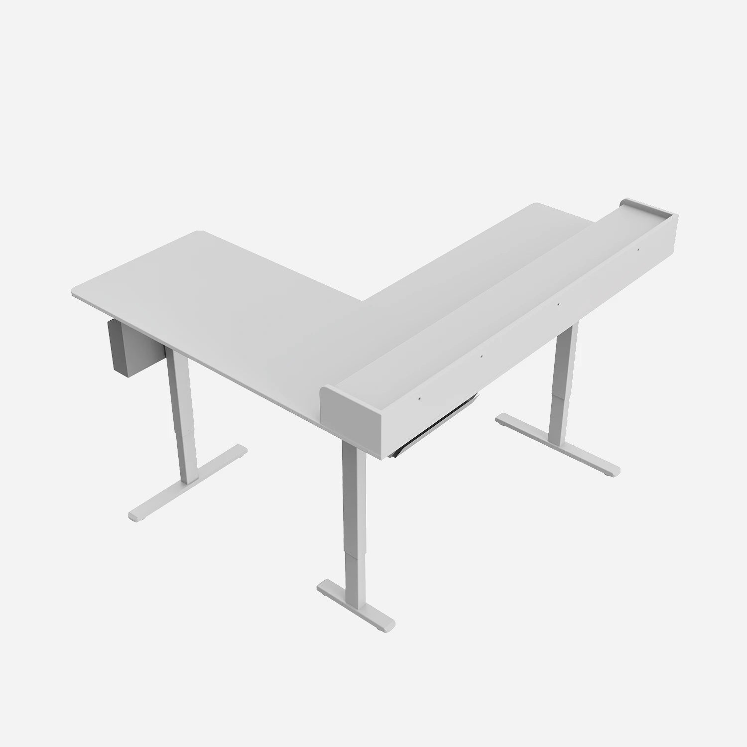 L-Shape With Keyboard Tray Standing Desk