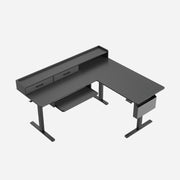 L-Shape With Keyboard Tray Standing Desk