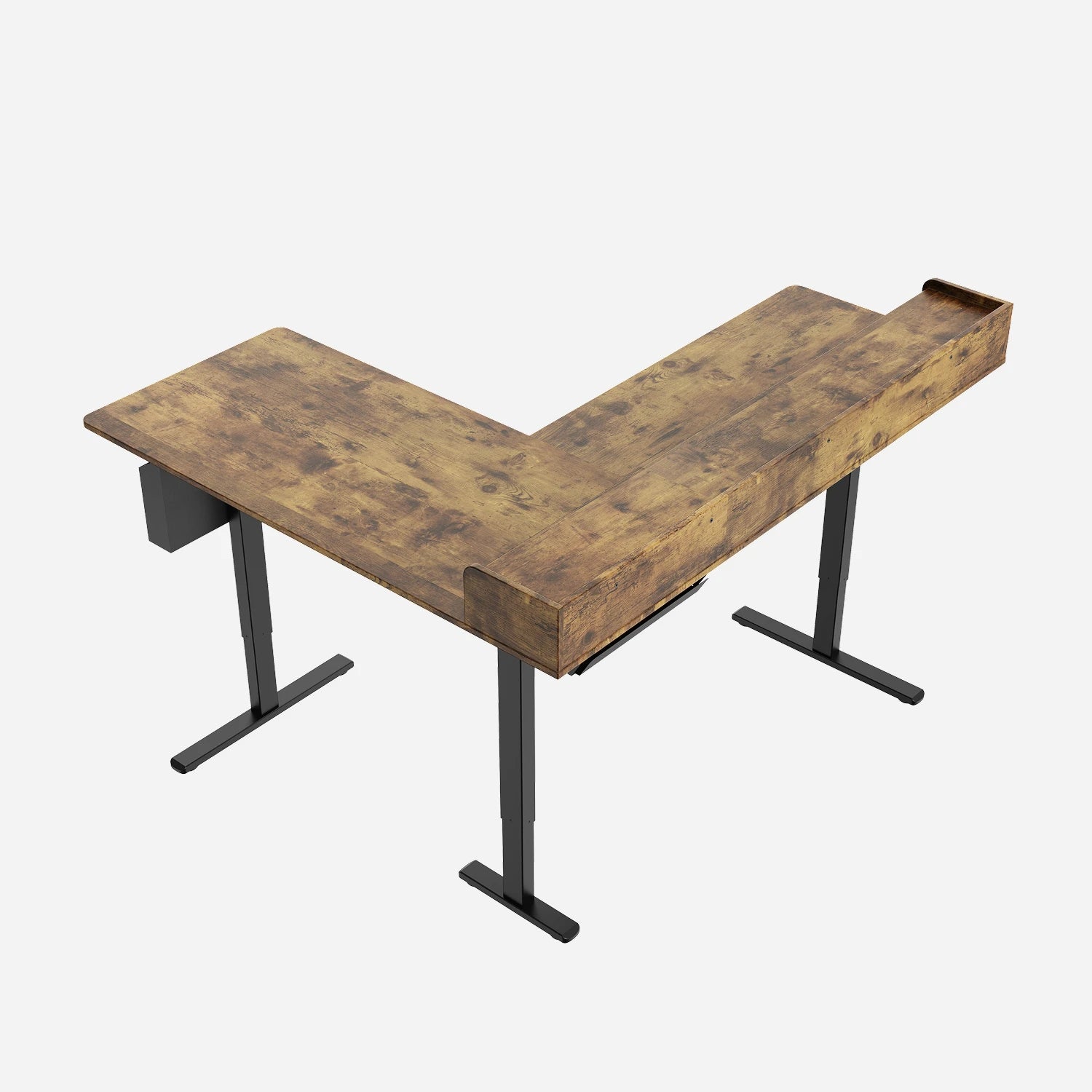 L-Shape With Keyboard Tray Standing Desk