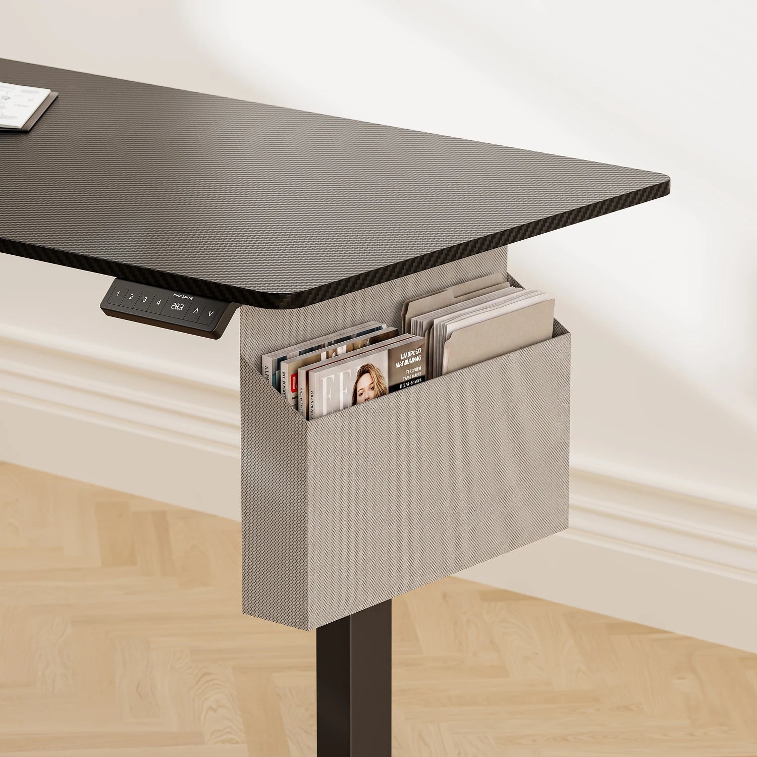 L-Shape With Keyboard Tray Standing Desk