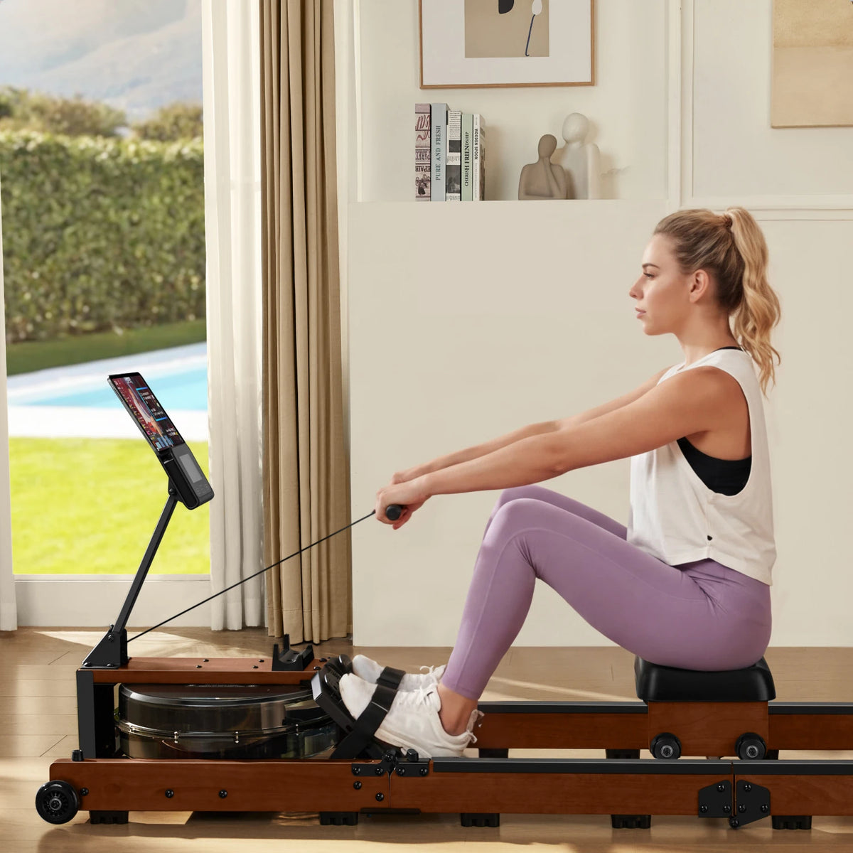 Three Grip Rowing Machine KingSmith WR3L Tri-fold Water Rowing Machine | Wooden Rower – WalkingPad
