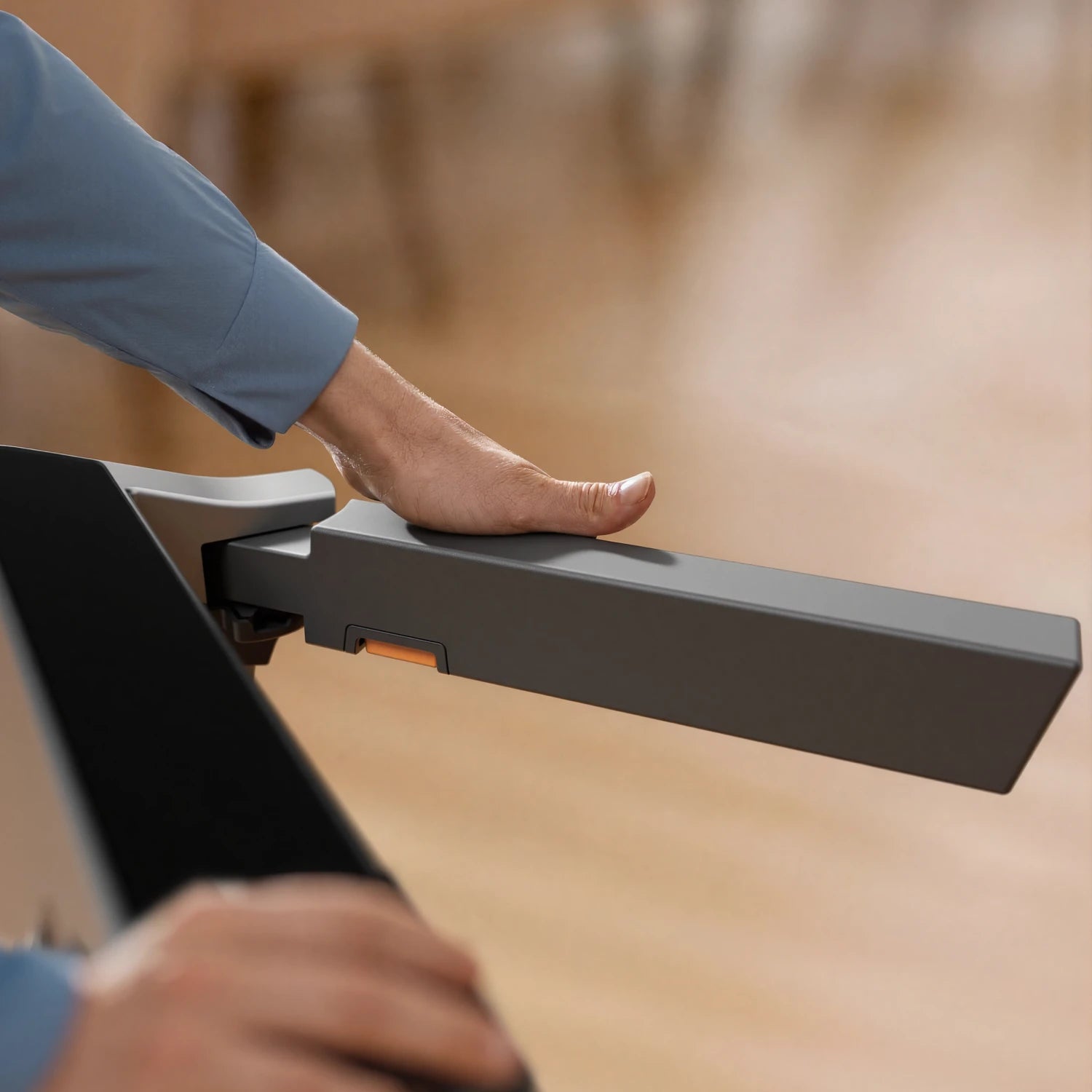 WalkingPad Denise Austin treadmill folding side handles for added safety and balance