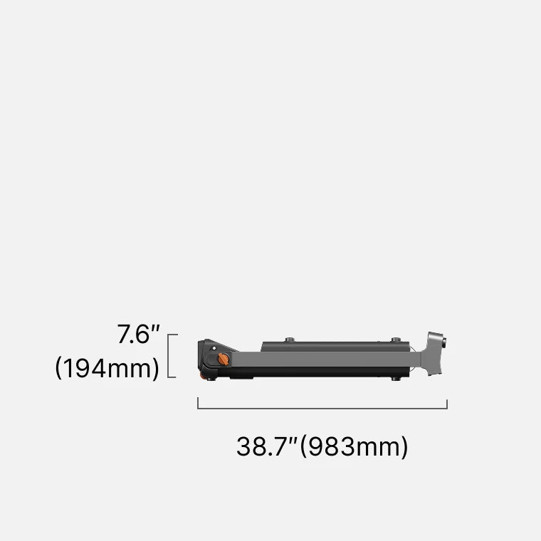 WalkingPad Denise Austin treadmill folded dimensions showing compact storage profile