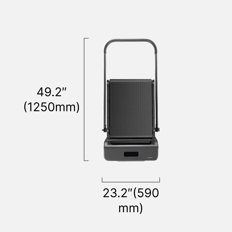 WalkingPad Z1R walking pad front view dimensions showing width and height measurements