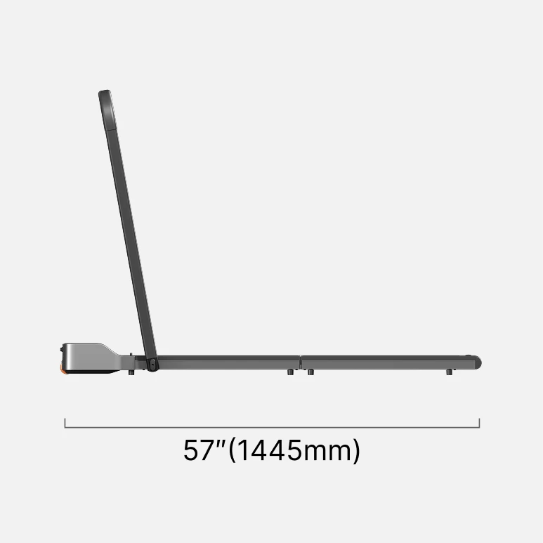 WalkingPad Z1R walking pad top view dimensions showing full length and deck size