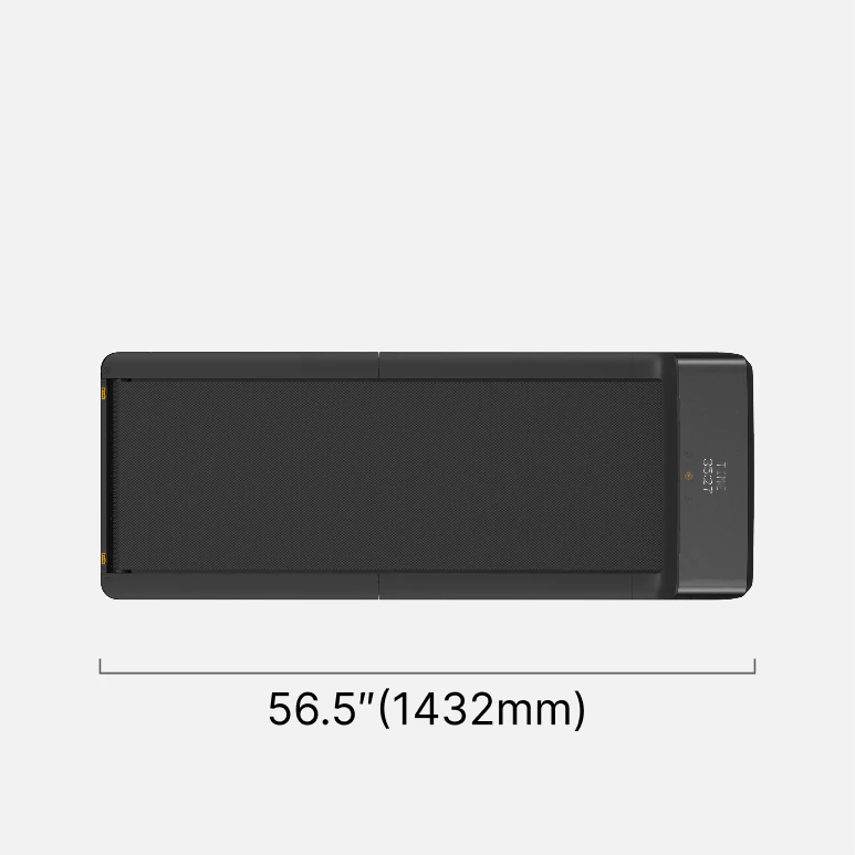 WalkingPad A1 Pro treadmill top view dimensions showing full length and deck size