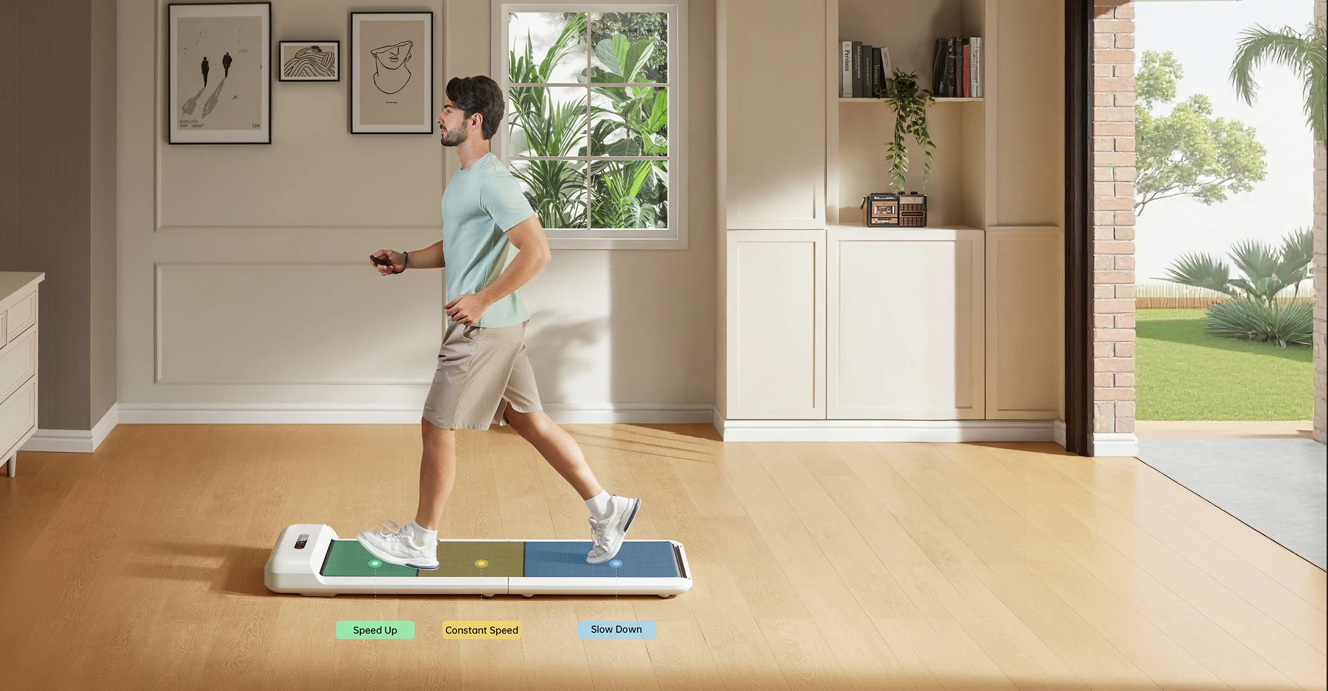 WalkingPad C2 walking pad FootSense control adjusts speed based on walking position