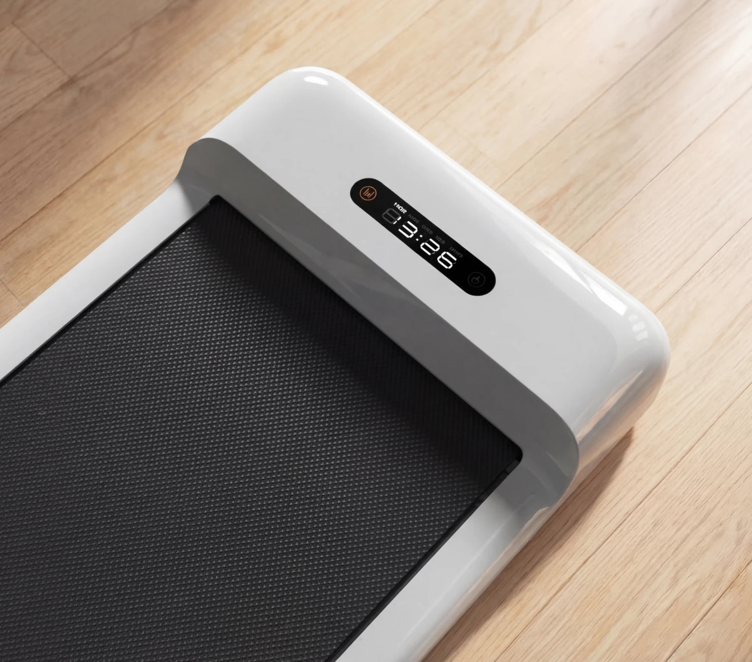 WalkingPad C2 walking pad clear LED display showing speed distance and calories
