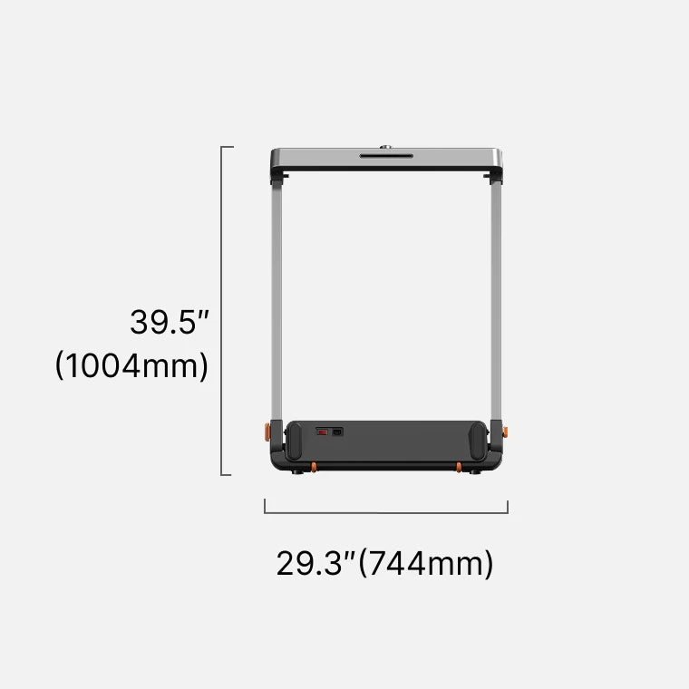 WalkingPad G1 Plus treadmill front view dimensions showing width and height