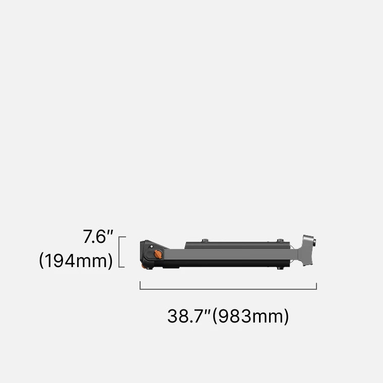 WalkingPad G1 Plus treadmill folded dimensions showing compact storage profile