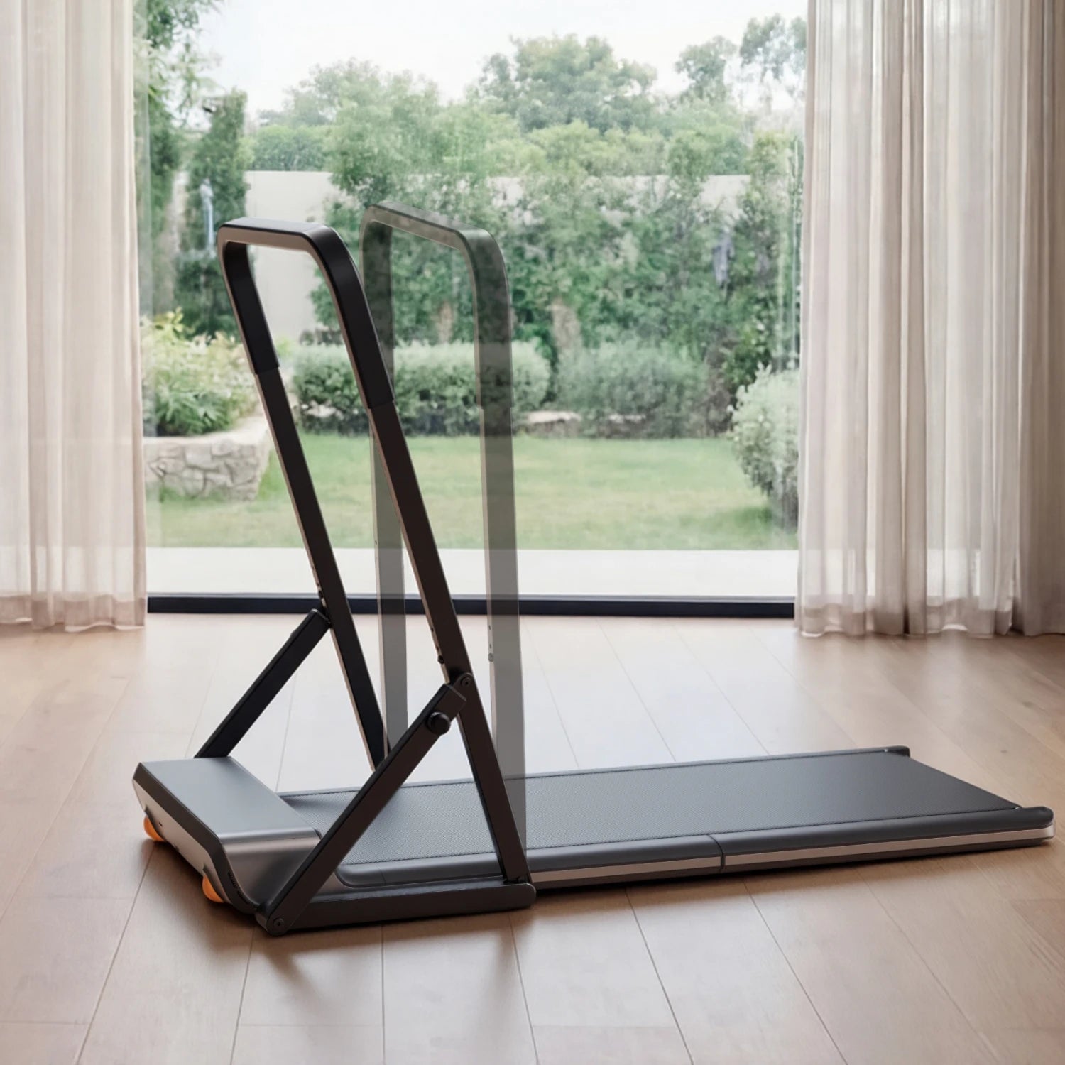 walkingpad handrail dual position adjustment upright and folded modes