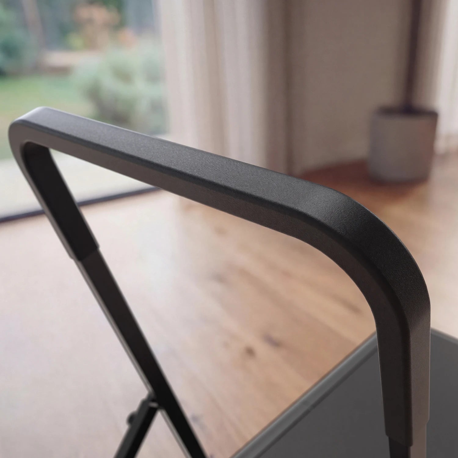 walkingpad handrail close up durable coating scratch resistant finish