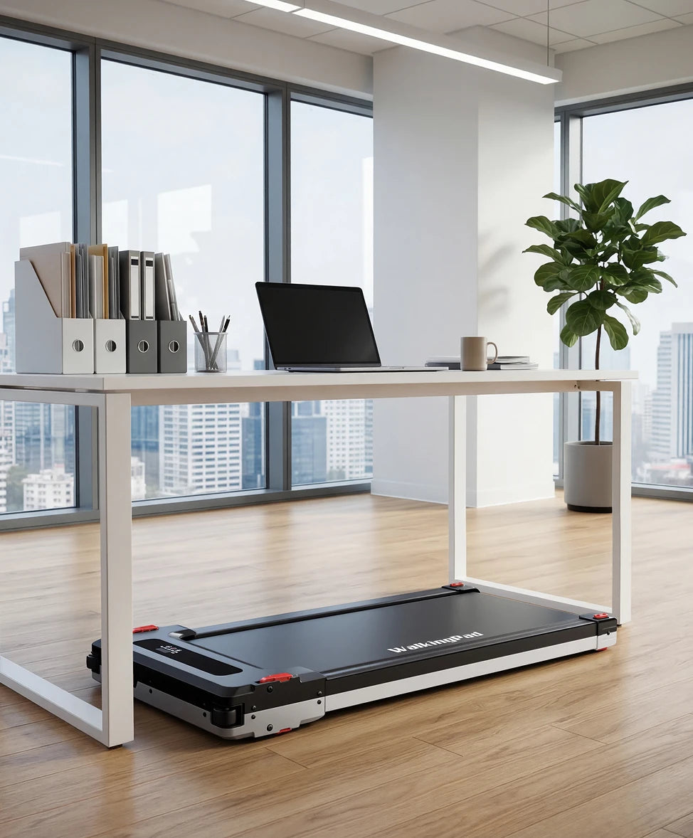Massage Step WalkingPad treadmill foldable flat design for easy storage in small spaces