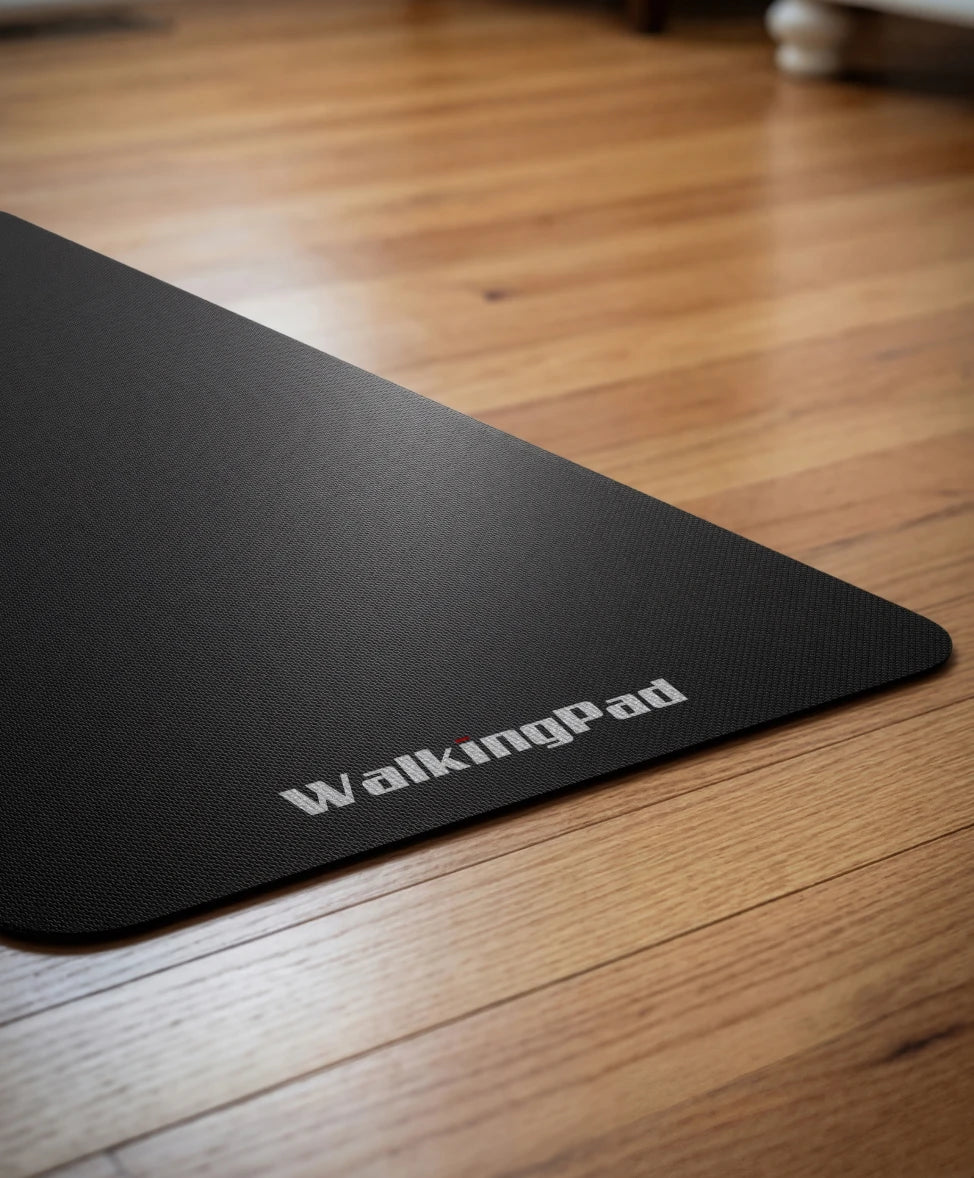 walkingpad mat corner detail anti slip texture wooden floor