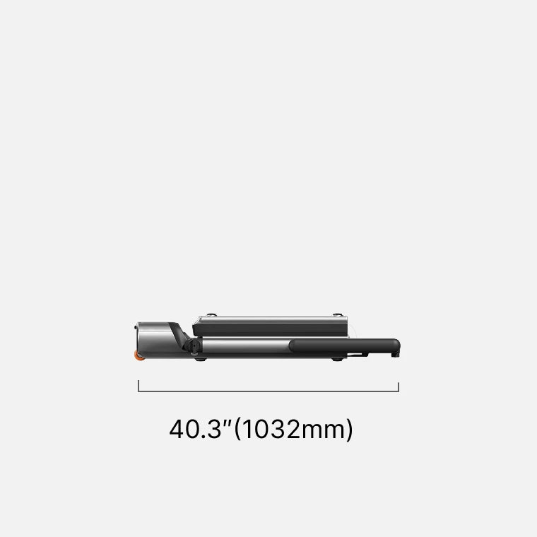 WalkingPad mx3 Hybrid Plus treadmill front view dimensions showing width and height measurement