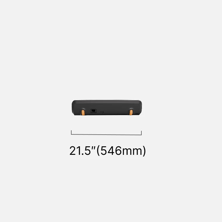 WalkingPad P1 treadmill front view dimensions showing width and height