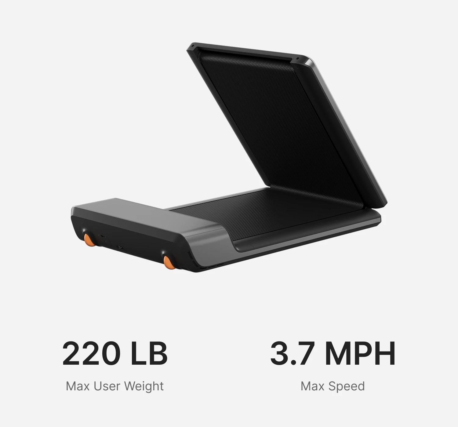 WalkingPad P1 foldable walking pad treadmill with 220 lb weight capacity and 3.7 mph max speed
