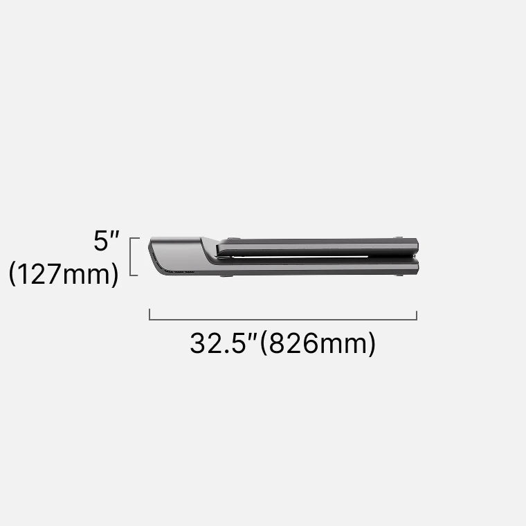 WalkingPad P1 treadmill folded dimensions showing compact storage size