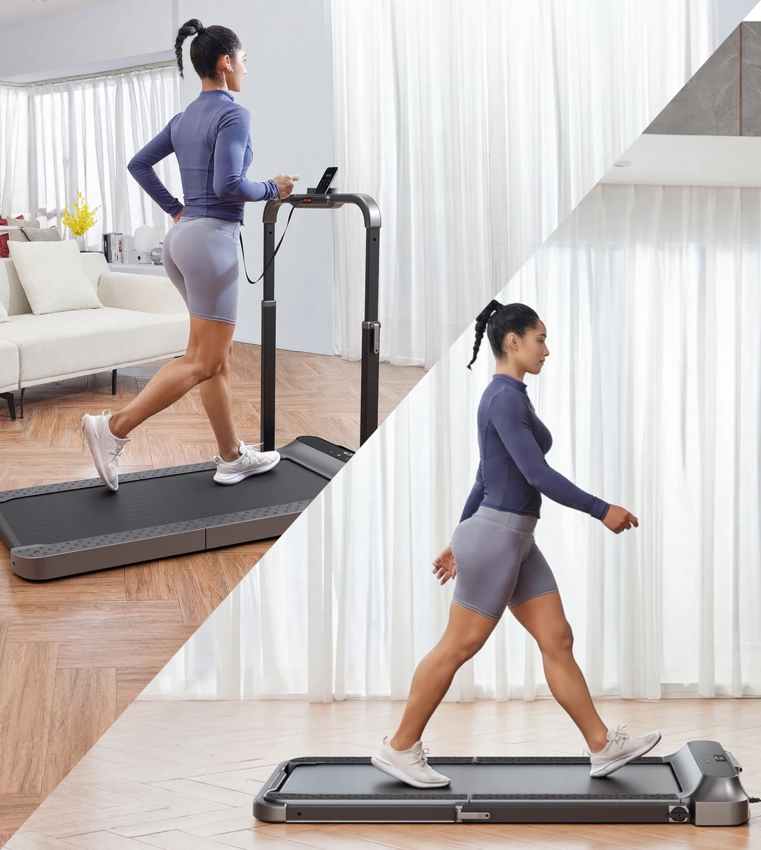 WalkingPad R2 treadmill 2 in 1 walking and running modes for home fitness