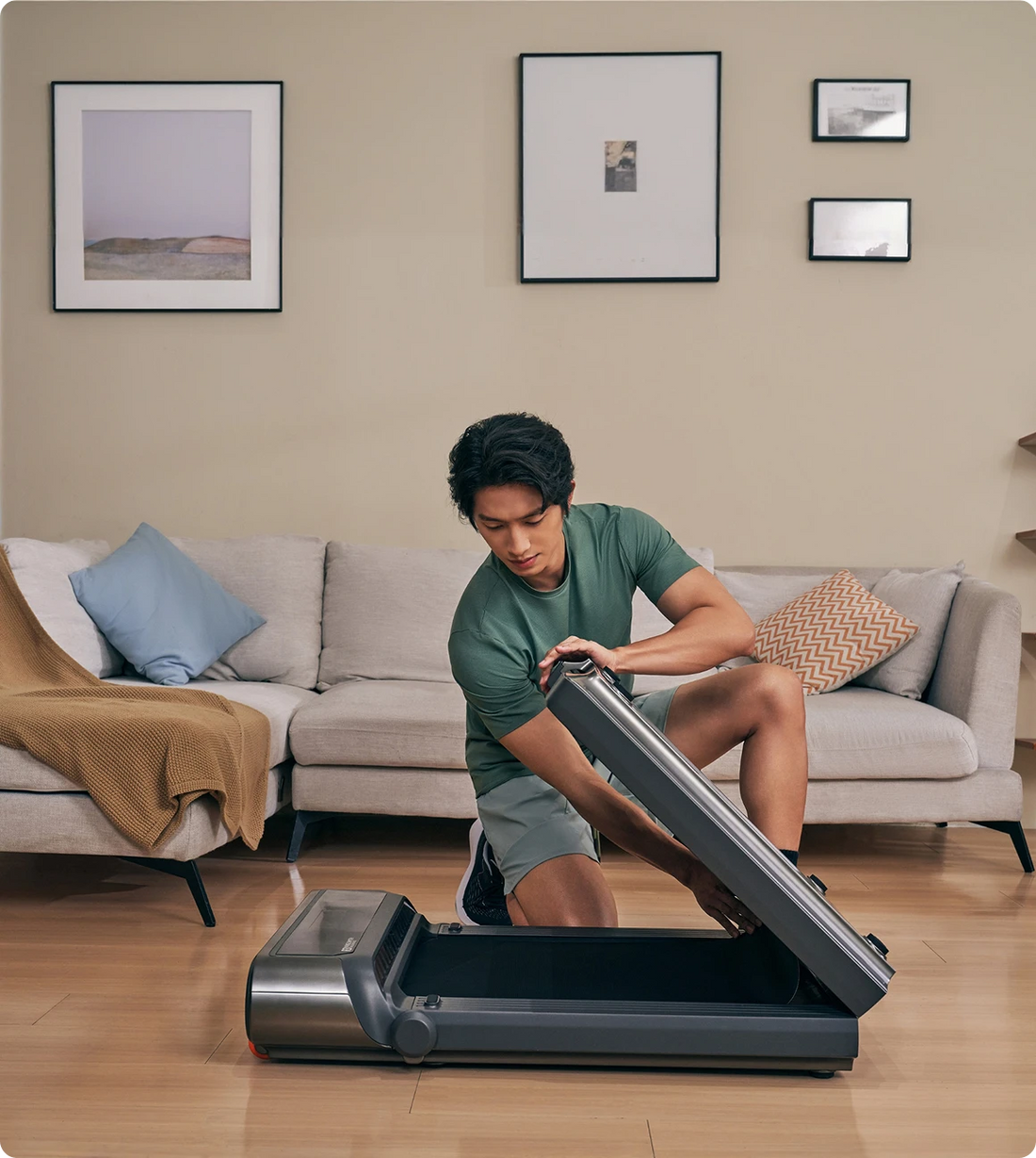 WalkingPad R3 treadmill easy fold and quick start setup at home