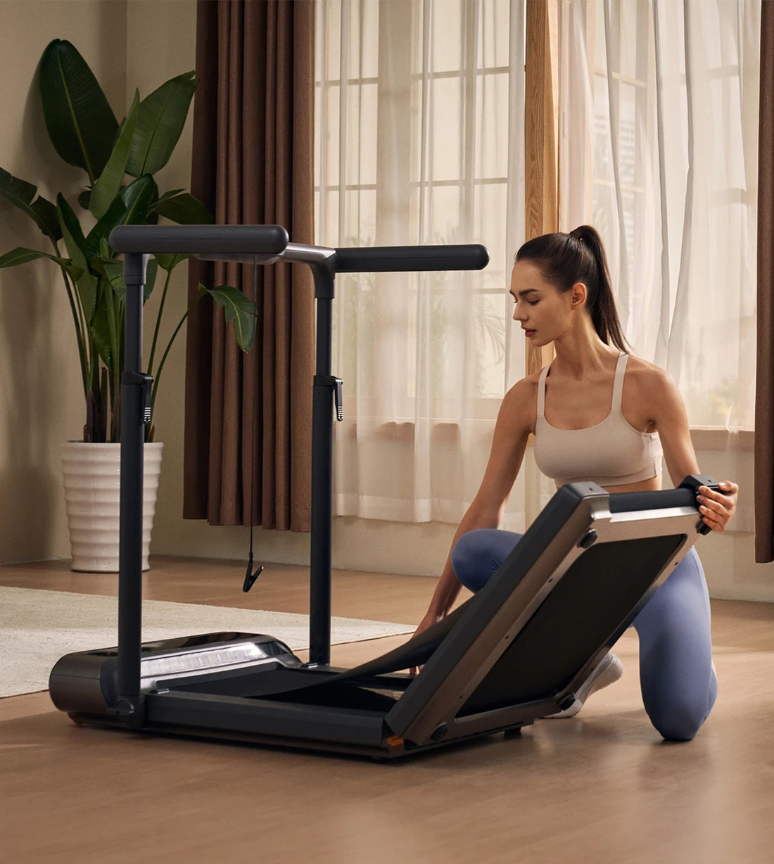 WalkingPad R3 Hybrid Plus treadmill easy folding system for quick setup and storage