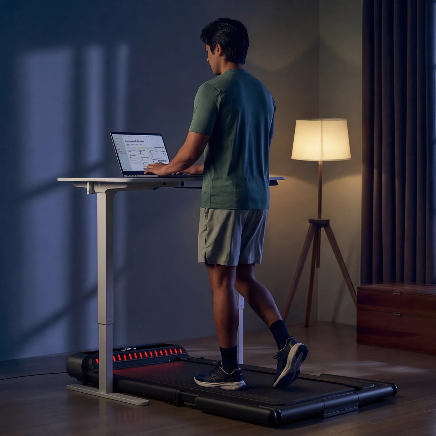WalkingPad R3 Hybrid Plus treadmill quiet motor for working while walking at home